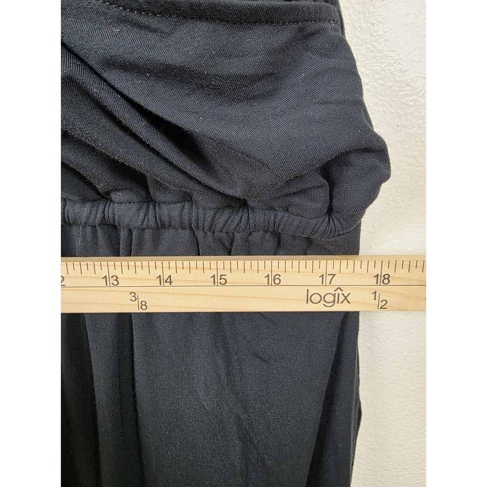 Skinnygirl Jumpsuit Womens XL Miranda Black Pockets Tie Waist Stretch Lounge - Picture 11 of 16